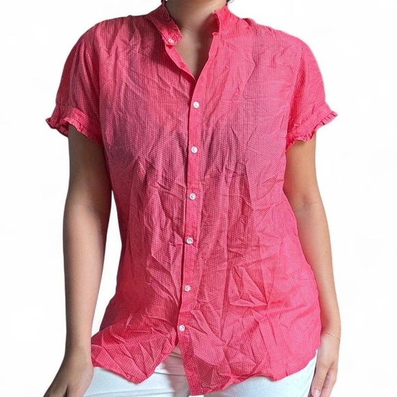 Merona Coral Button-Down Shirt - Picture 1 of 5